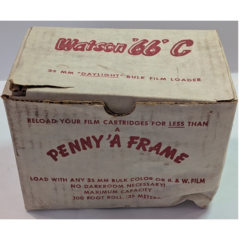 Watson 66B 35mm Daylight Bulk Film Loader Black Good Vintage Photography Gear